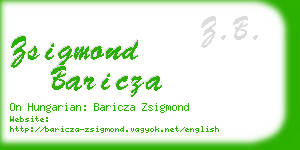 zsigmond baricza business card